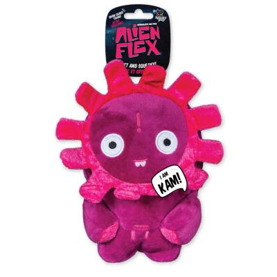 Spunky Pup Alien Flex Mini Ghim Squeaky Plush Dog Toy < Pets Plus