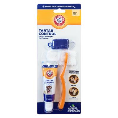 Arm And Hammer Tartar Control Puppy Dental Training Kit Vanilla Ginger Toothpaste And Toothbrush For Dogs 11.99