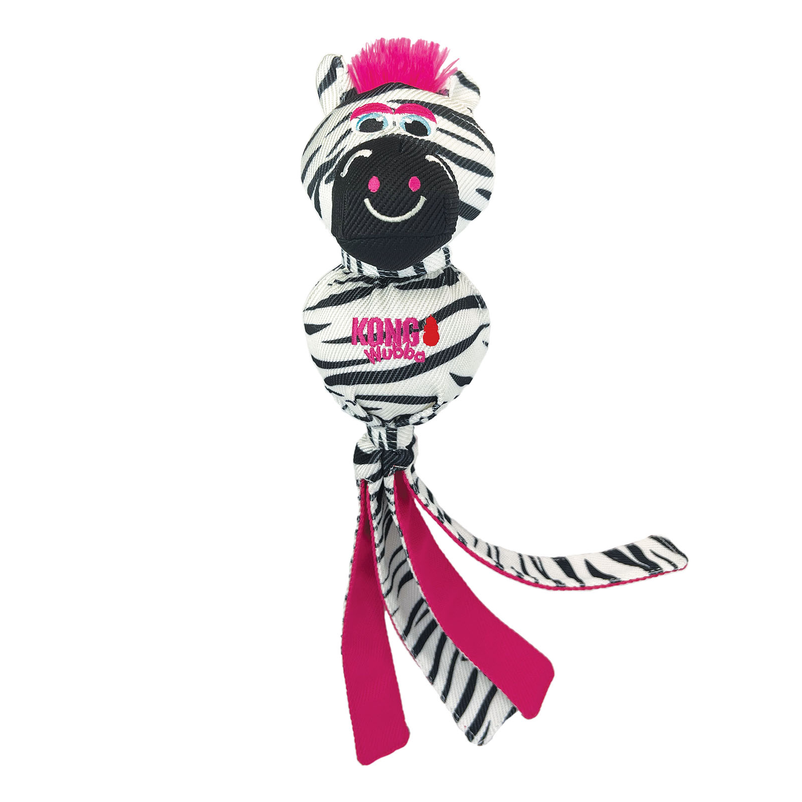 KONG Exclusive Wubba Zoo Zebra Large Squeak Tug Toy For Dogs 15.96