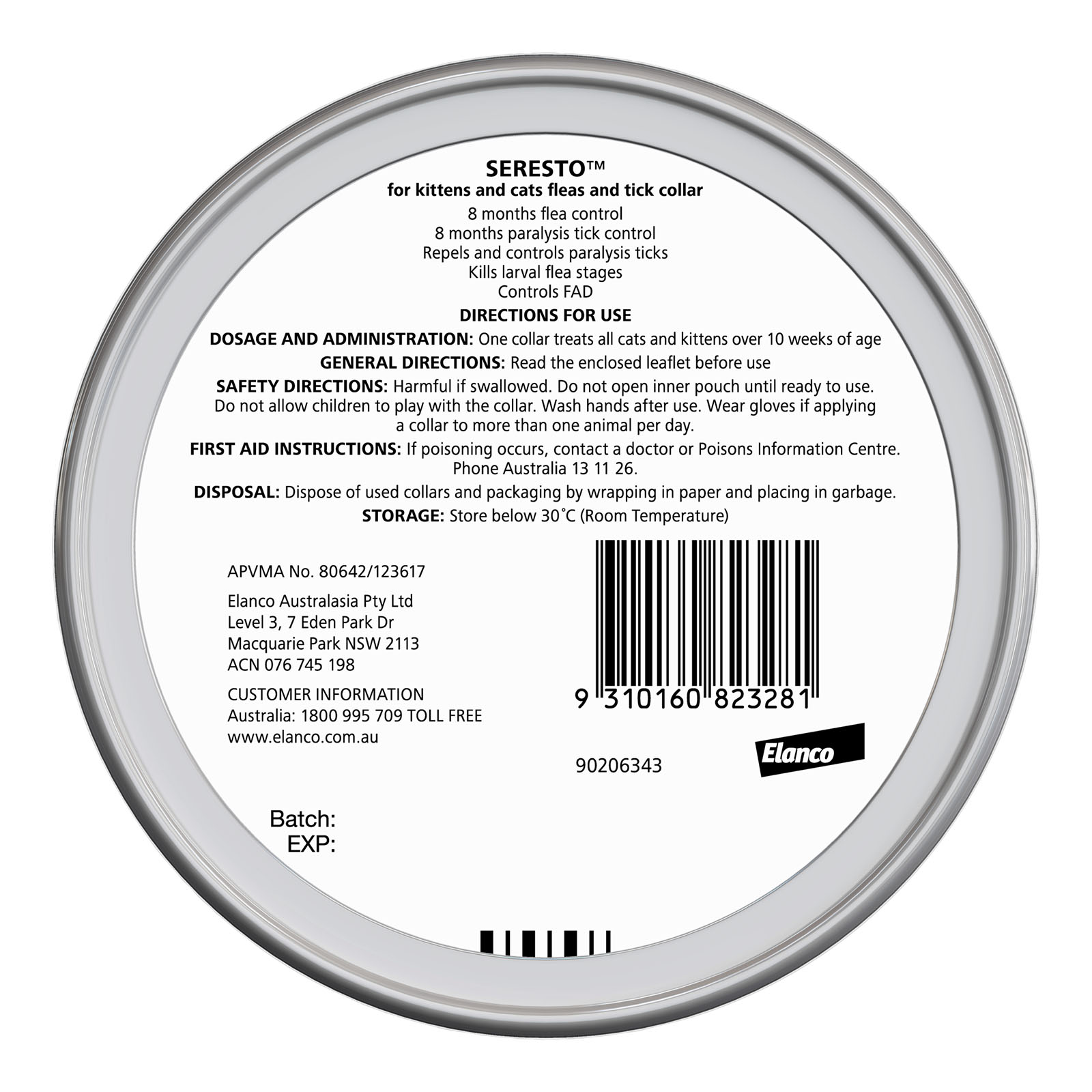 Advantage Seresto Flea And Tick Collar For Cats And Kittens 2 Pack - $94.99