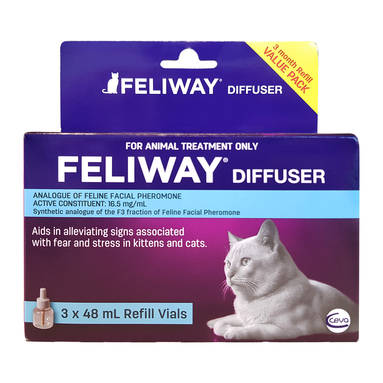 CEVA Feliway Friends Pheromone Diffuser for Cats Refill Vial (48mL) — My  Animal Dispensary