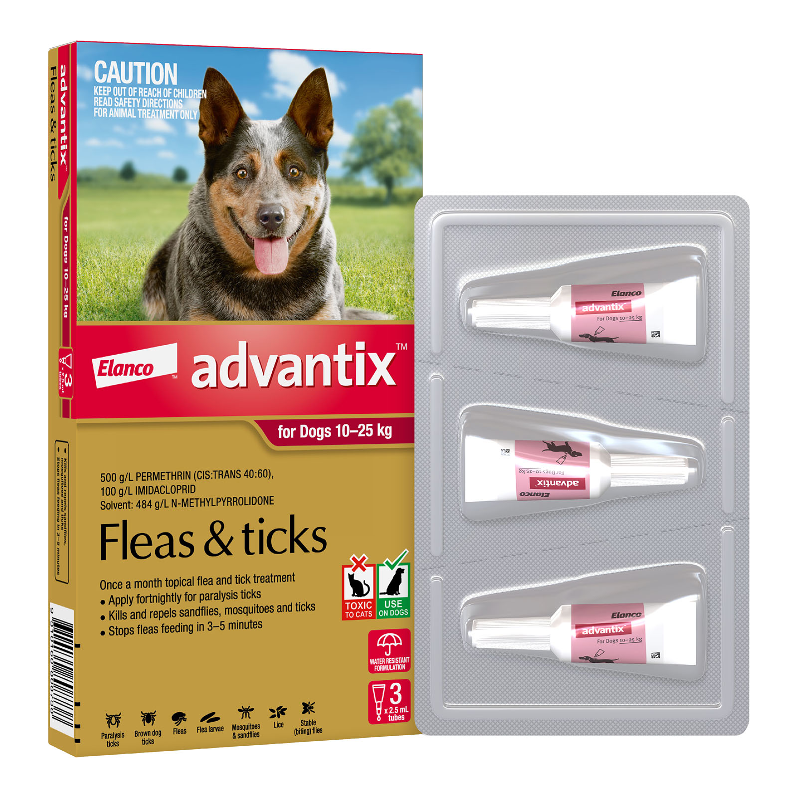 Advantix For Dogs Large 10 25kg 3 Pack 50.78