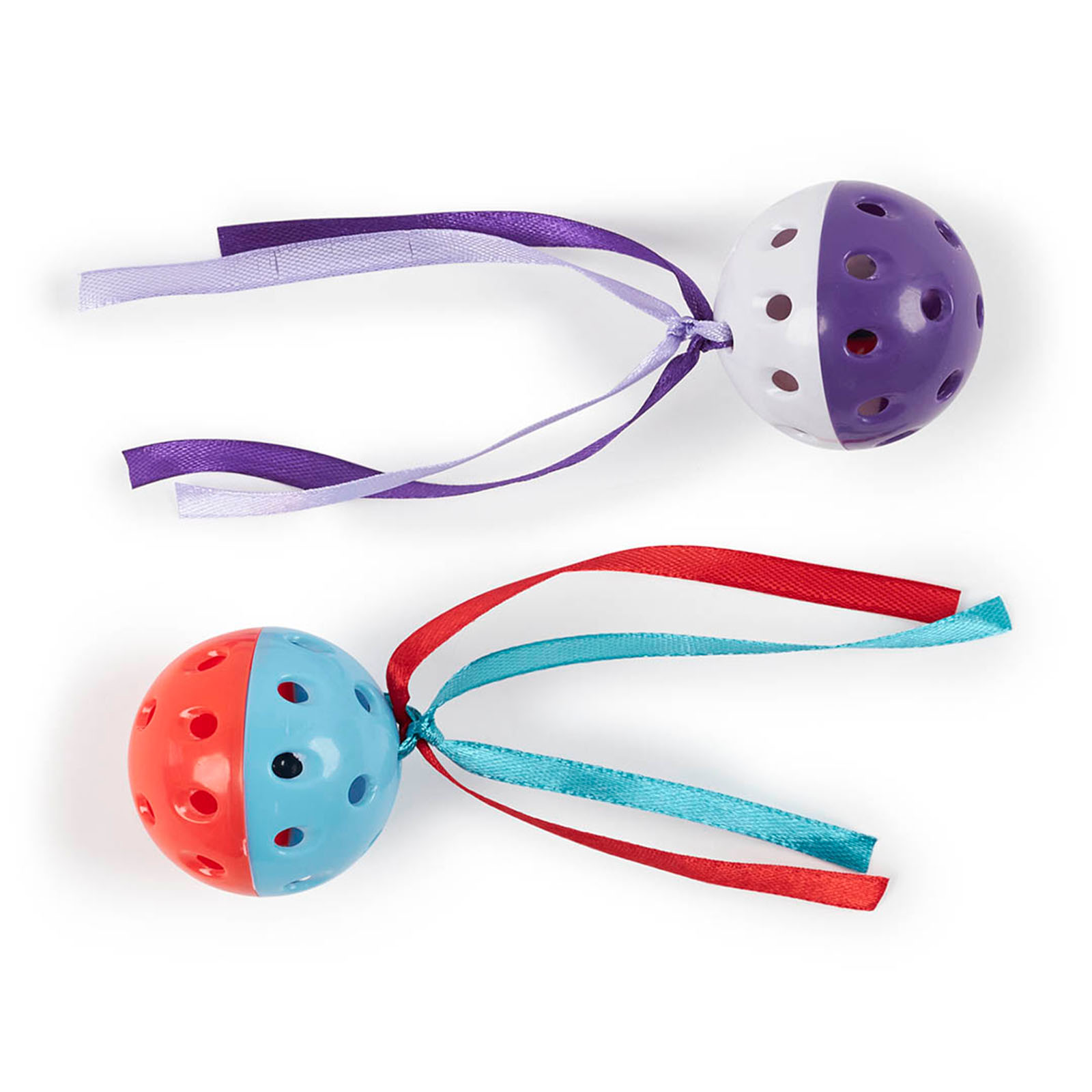 Kazoo Kitty Toy Ball Pack With Jingle Wicker Streamer Balls And Treat 