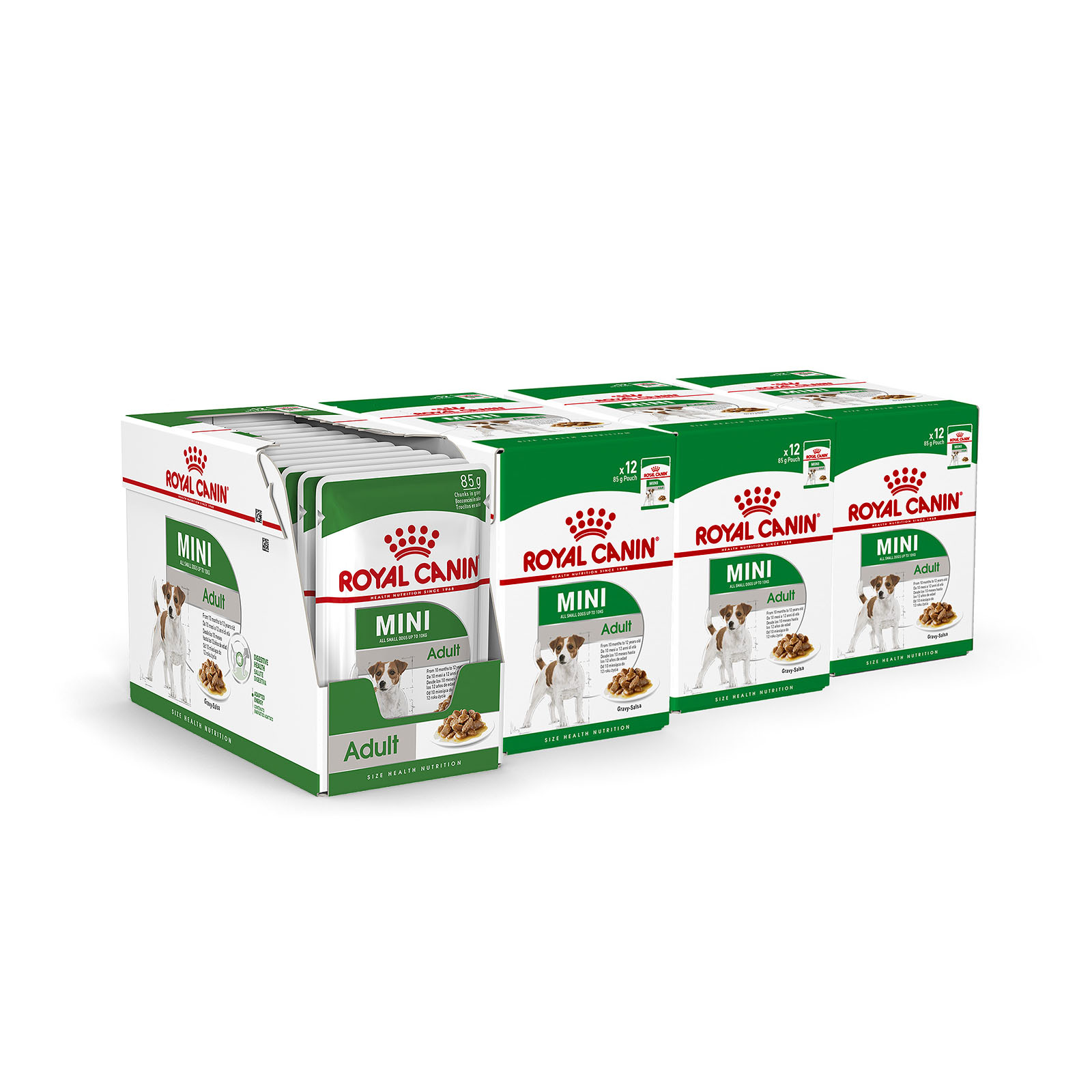 Royal Canin Mini Adult In Sauce Pouches Wet Dog Food 48 x 85g - $122.99