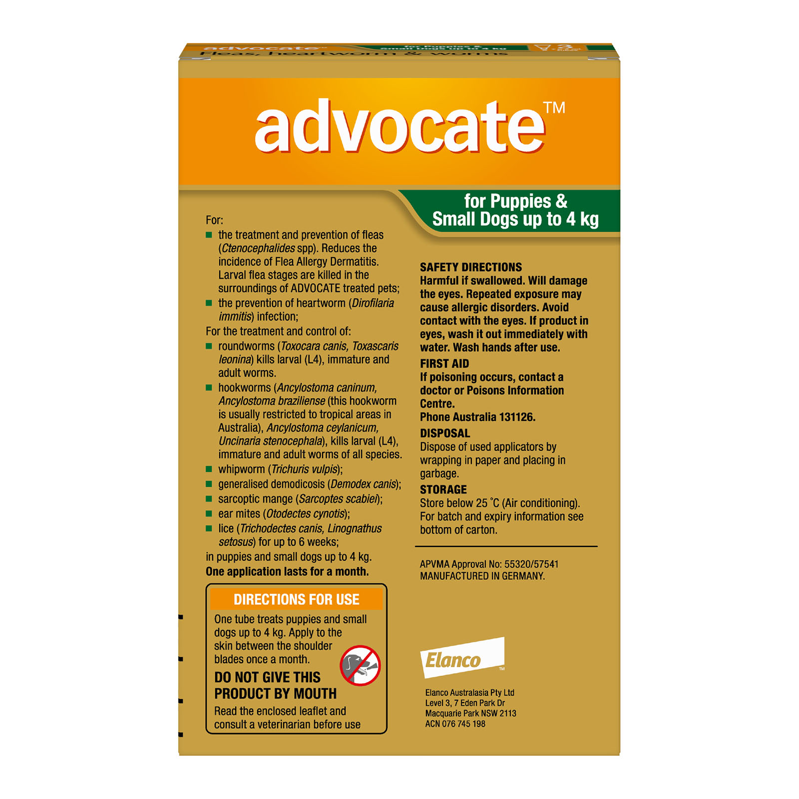 Advocate green best sale for small dog