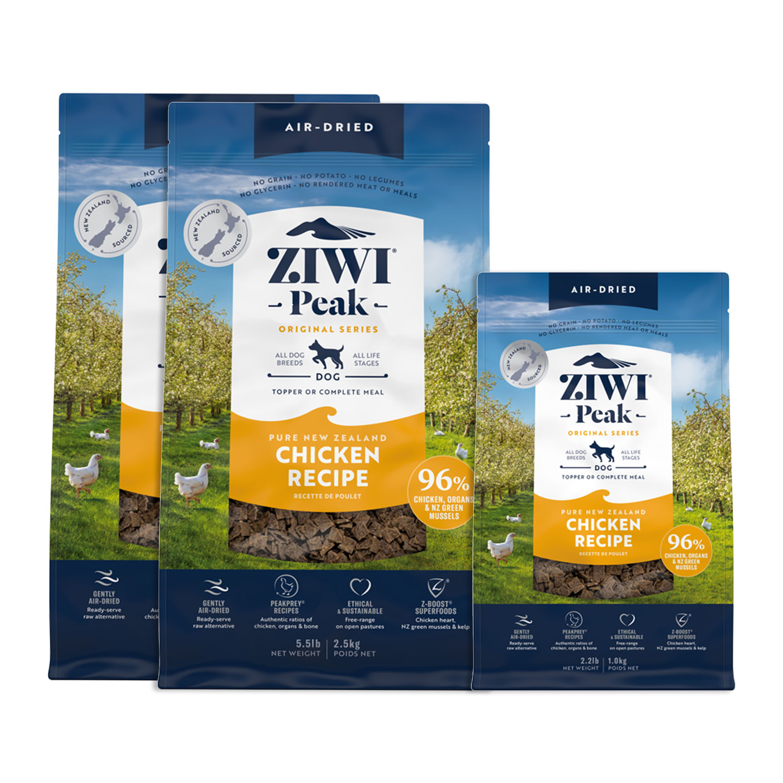 Ziwi Peak Grain Free Chicken All Life Stages Air Dried Dog Food 6kg