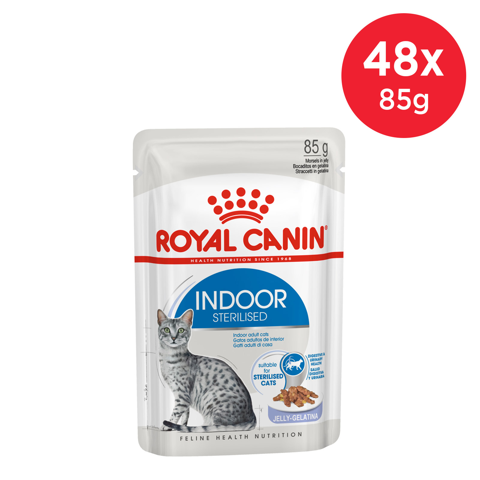 Royal Canin Indoor Sterilised Adult In Jelly Pouches Wet Cat Food