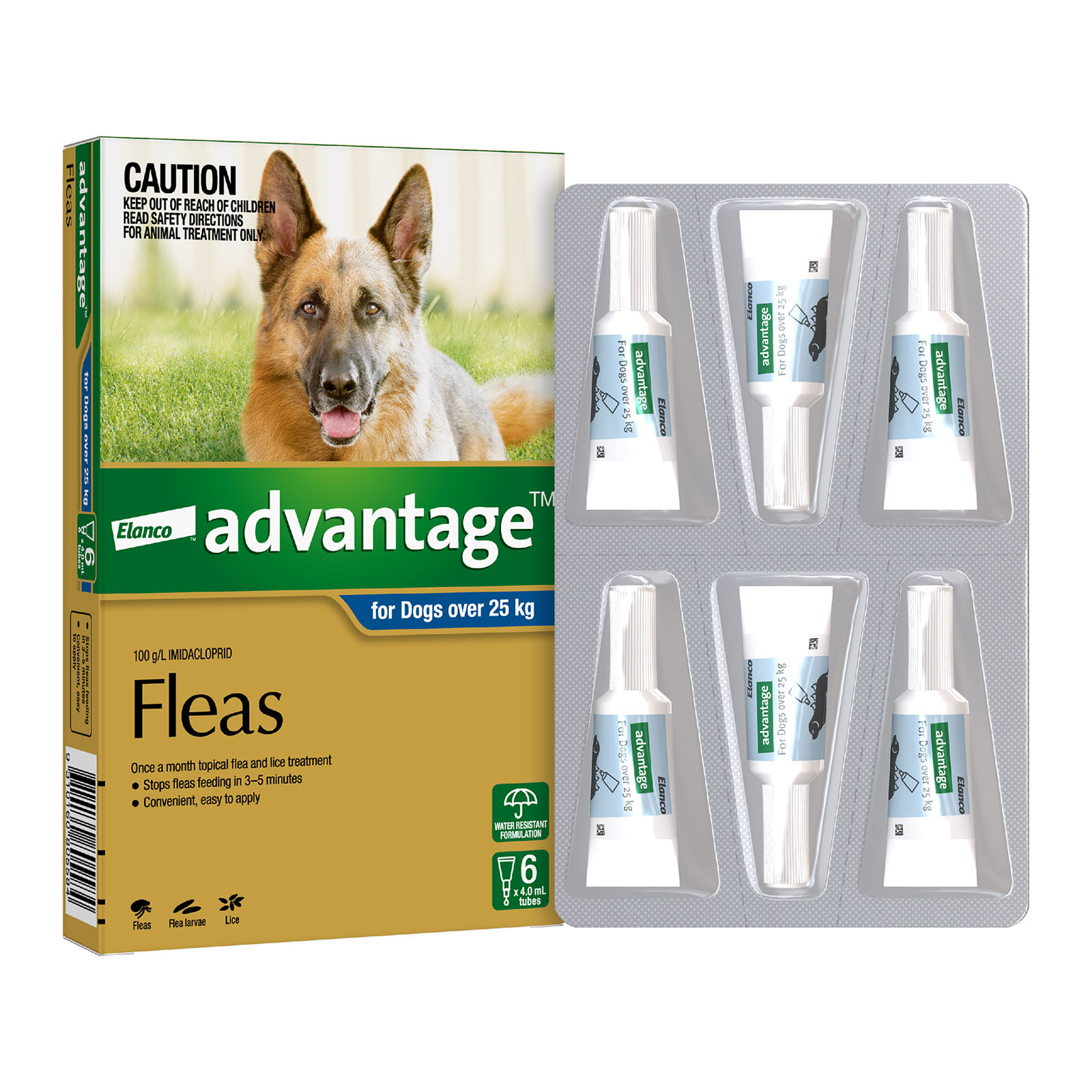 Advantage flea control for dogs best sale