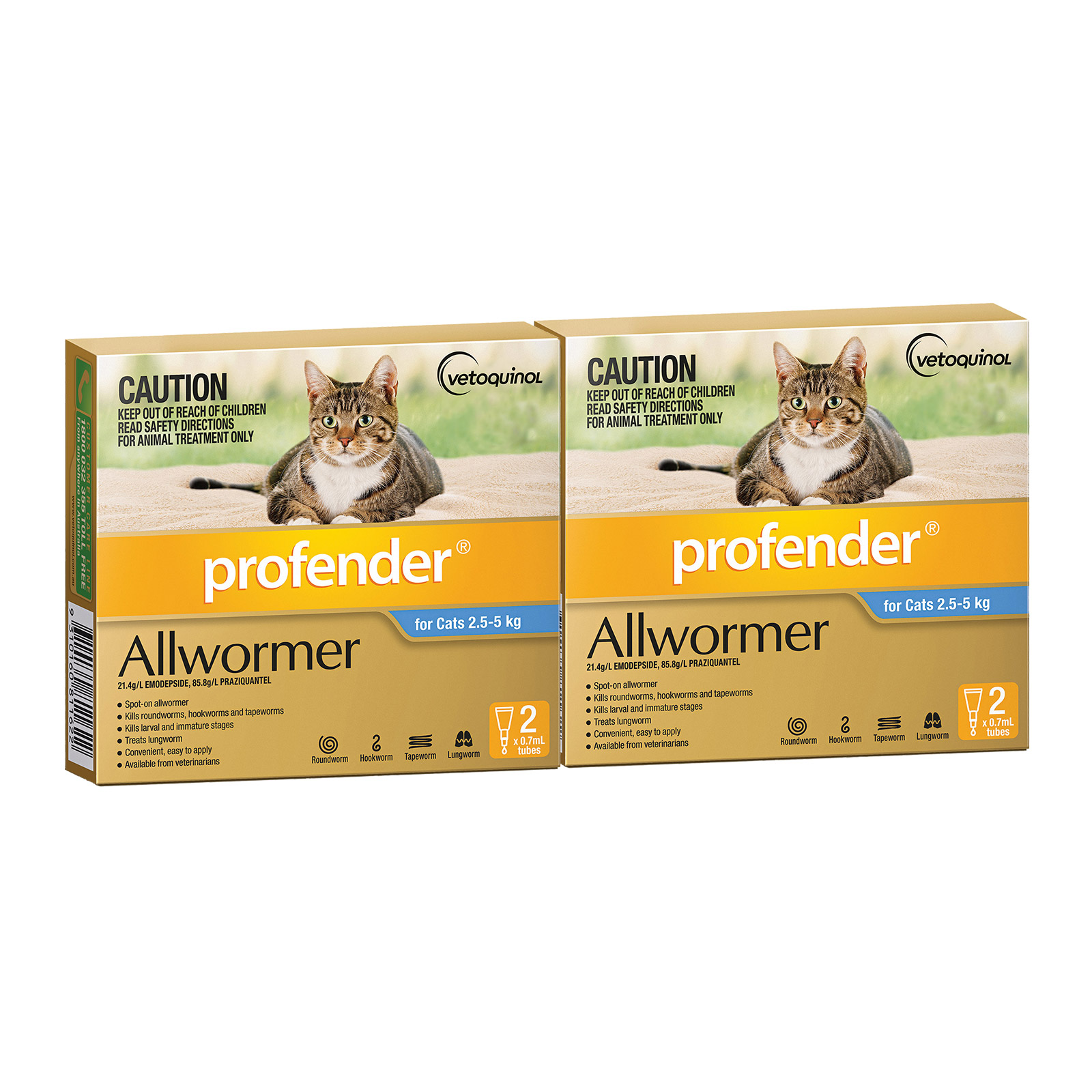 Profender tapeworm clearance medicine for cats