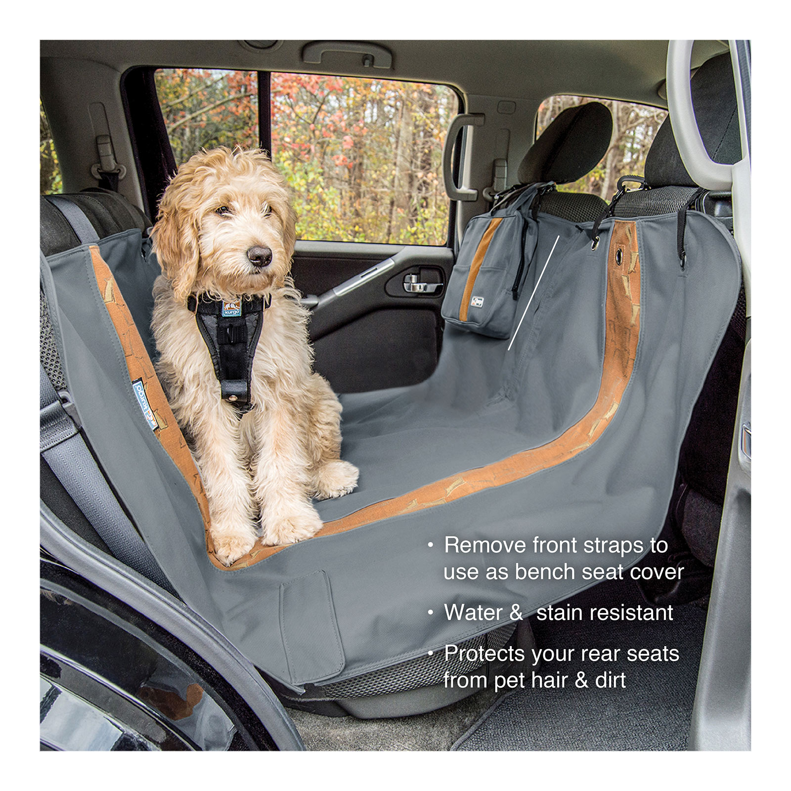 Kurgo Wander Hammock Seat Cover Charcoal Car Accessory For Dogs 119.68