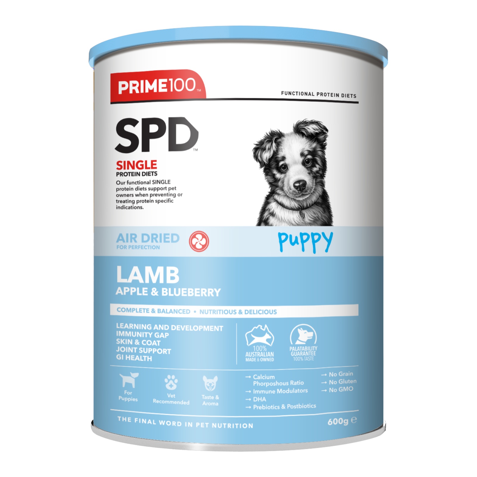 バンビーニPRIME100 SPD AIR DRIED 子犬用ラム肉 SPD™ Puppy Air Dried Lamb, Apple & Blueberry 2.2kg | Prime100