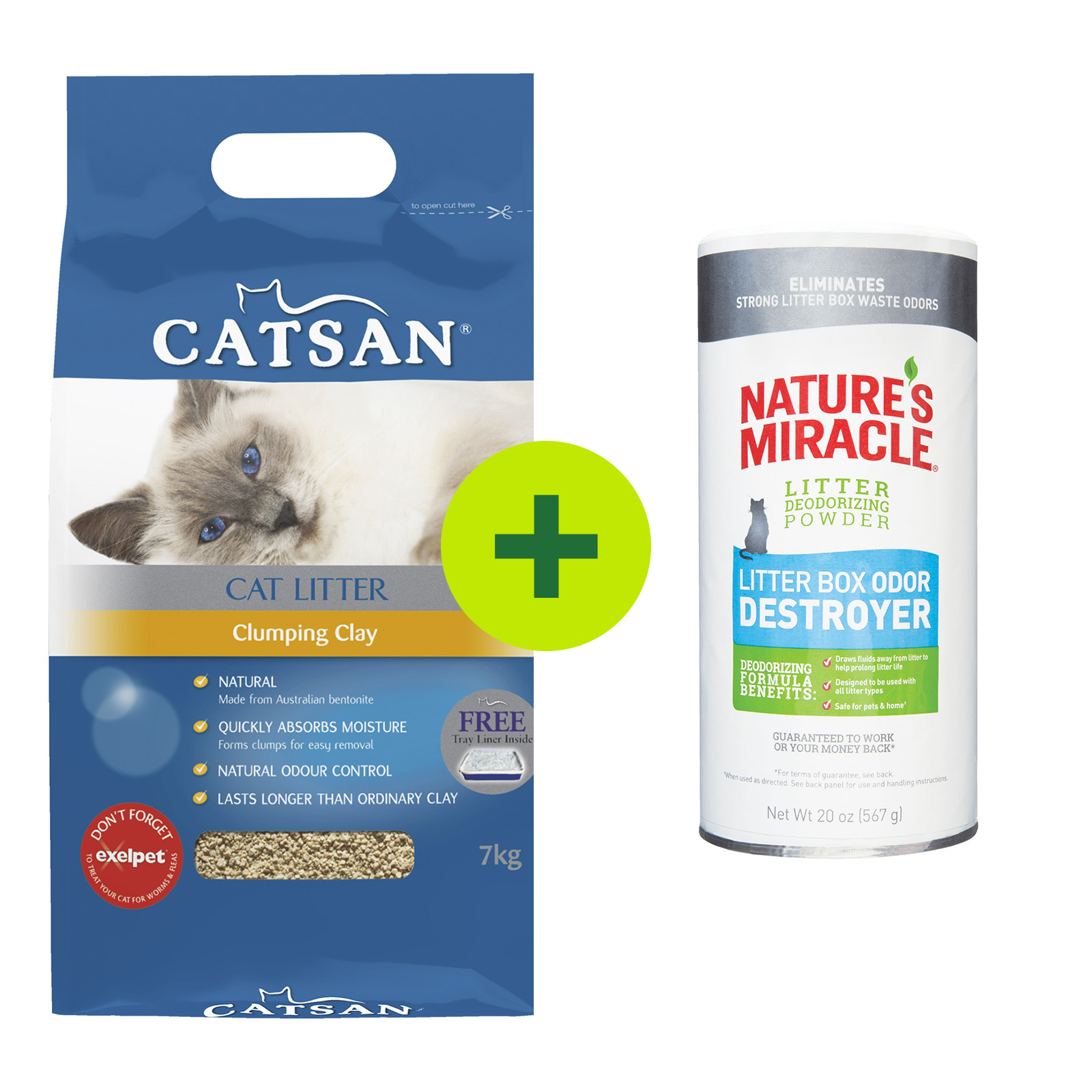 Catsan Litter With Hygiene Products Combo For Cats