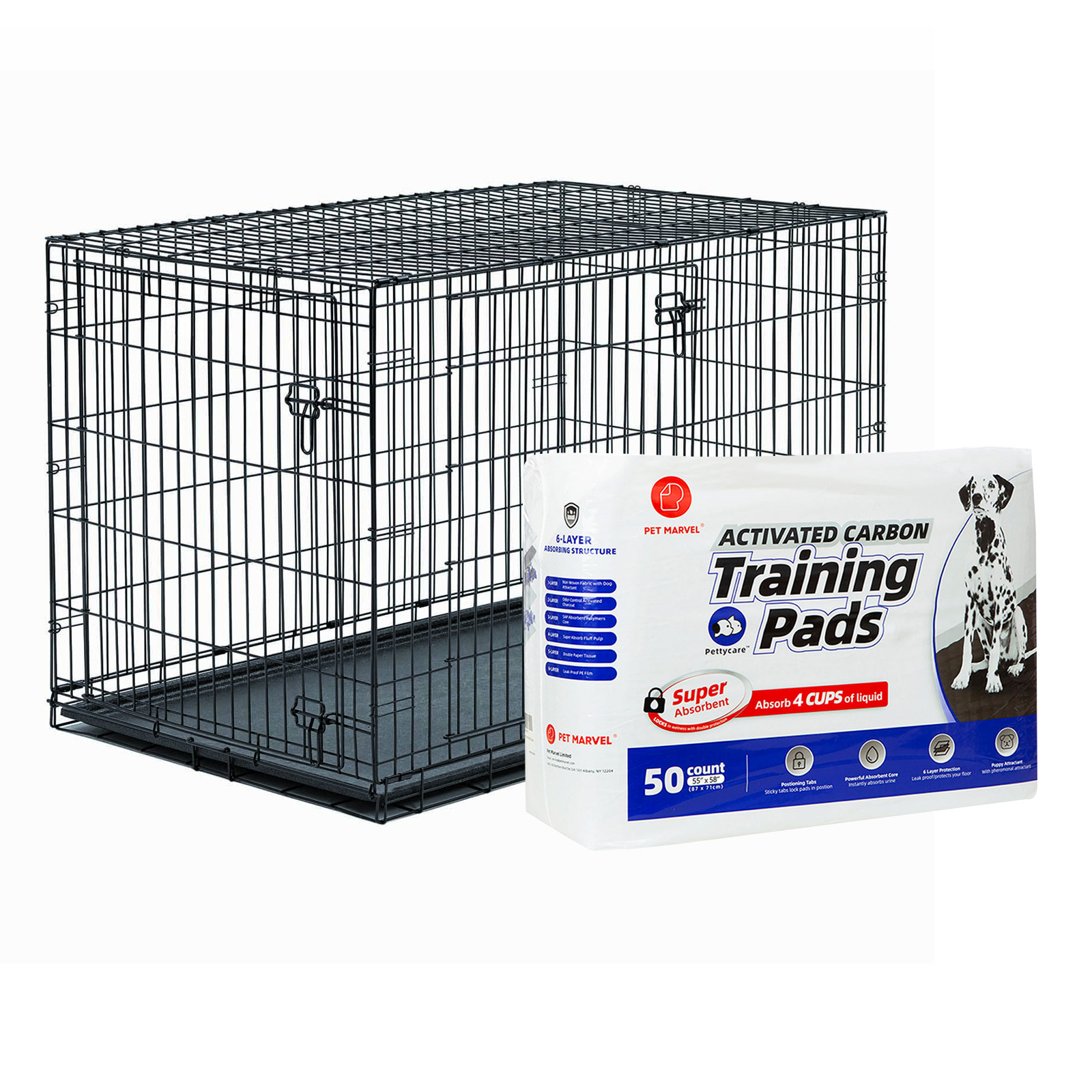 Puppy pads in clearance crate