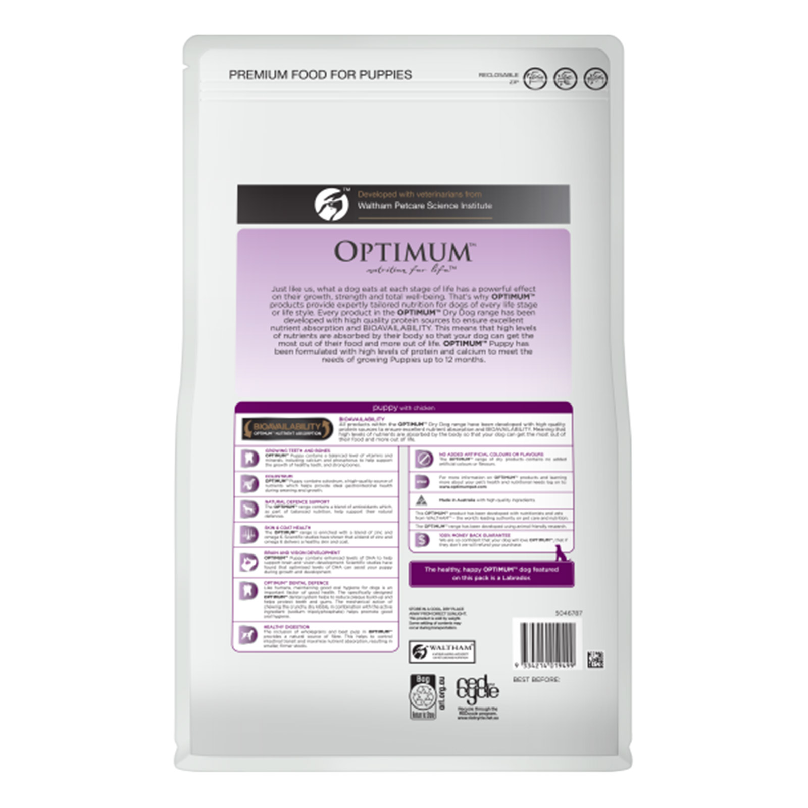 Optimum junior hot sale dog food