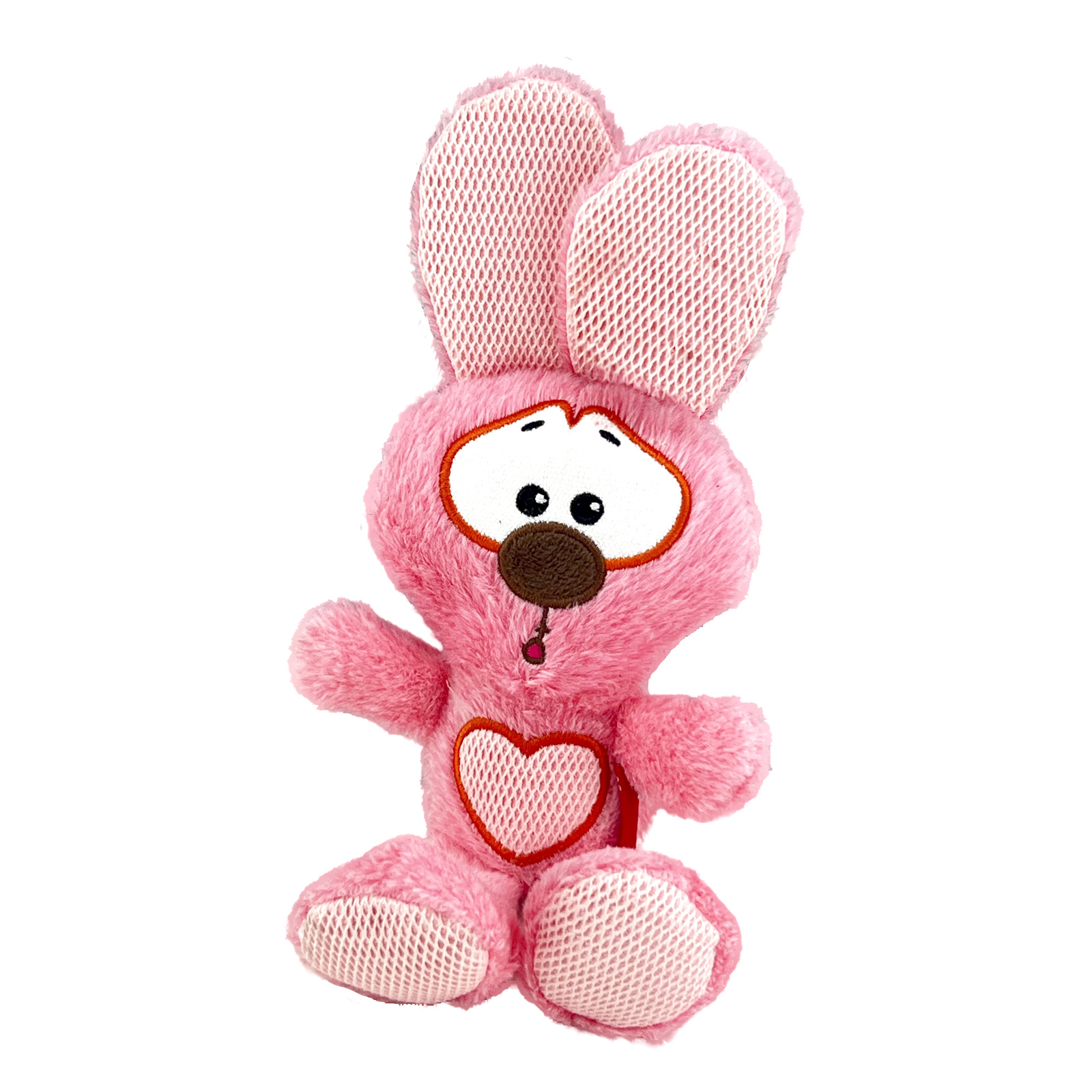 Yours Droolly Puppy essentials Pink Soft Plush Squeaky Crinkle Snuggle Rabbit Toy For Dogs 9.00