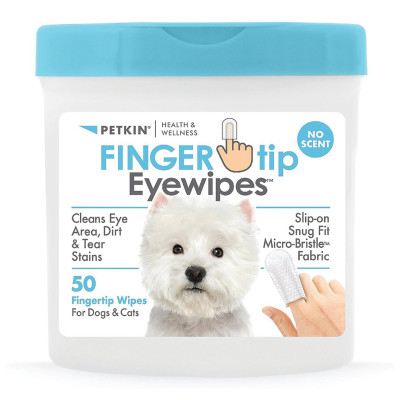 Petkin Fingertip Eye Wipes For Cats And Dogs 50 Pack 23.45