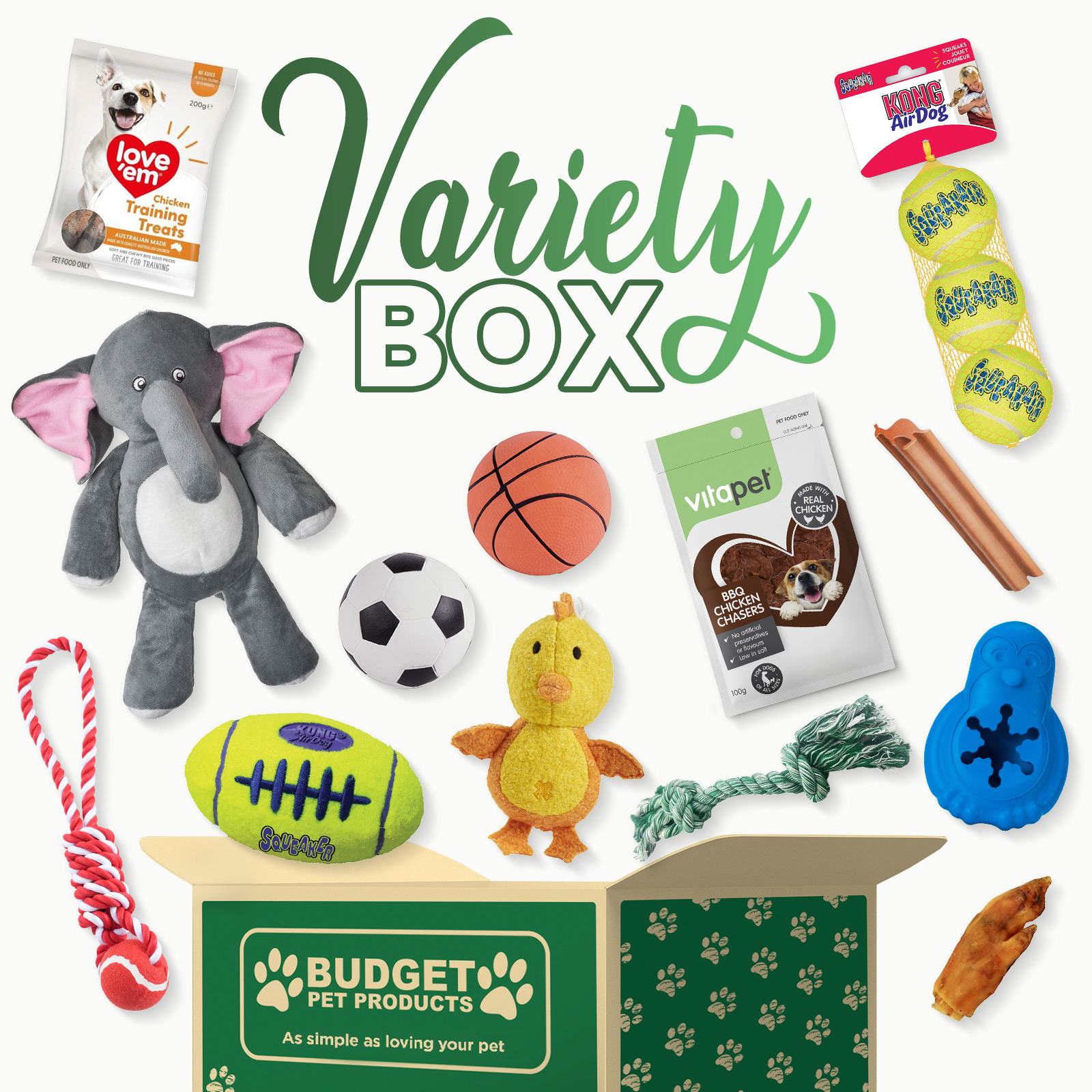 Variety Box Toys And Treats For Medium To Large Dogs 37.49