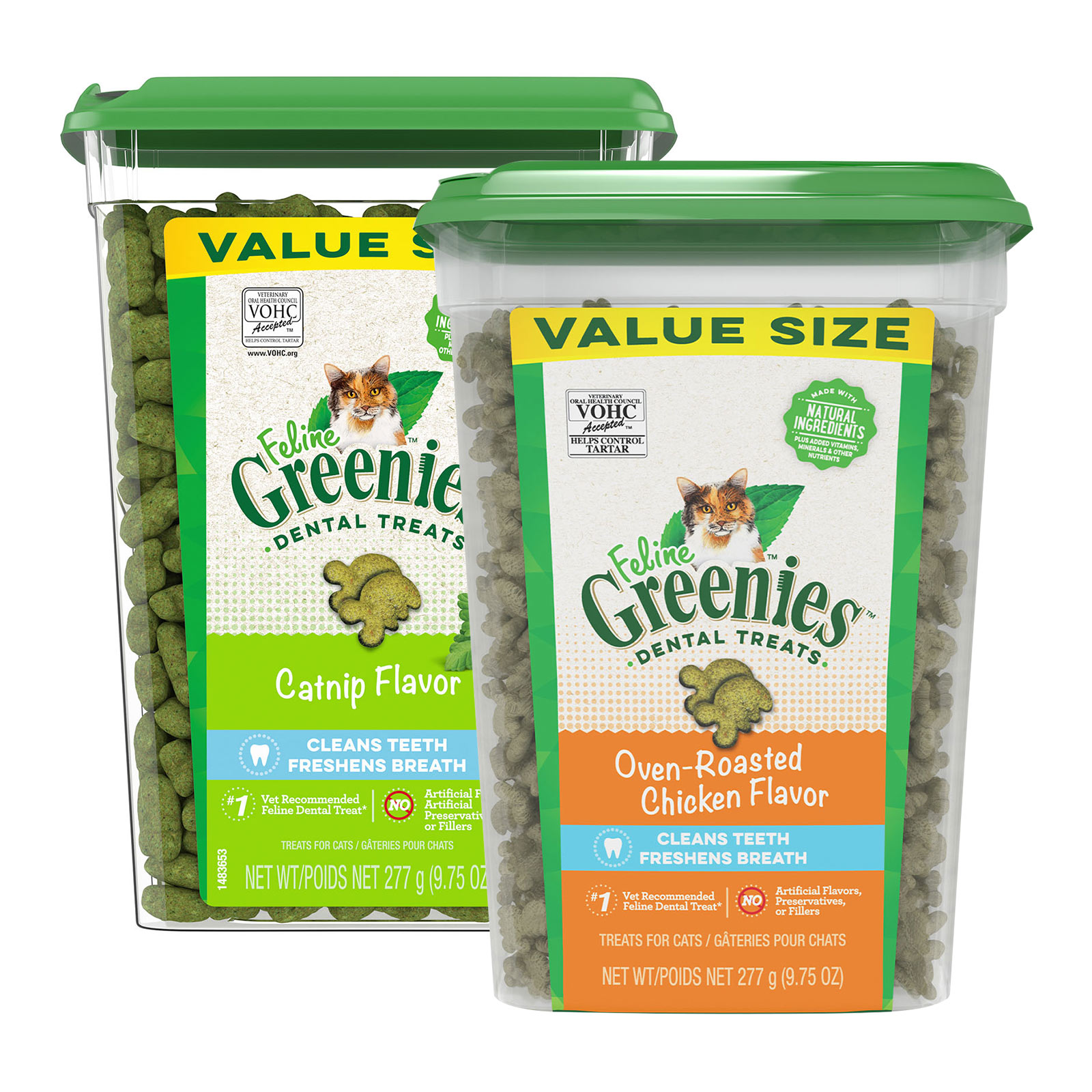 Greenies Feline Dental Treats Catnip and Chicken Variety Pack For Cats