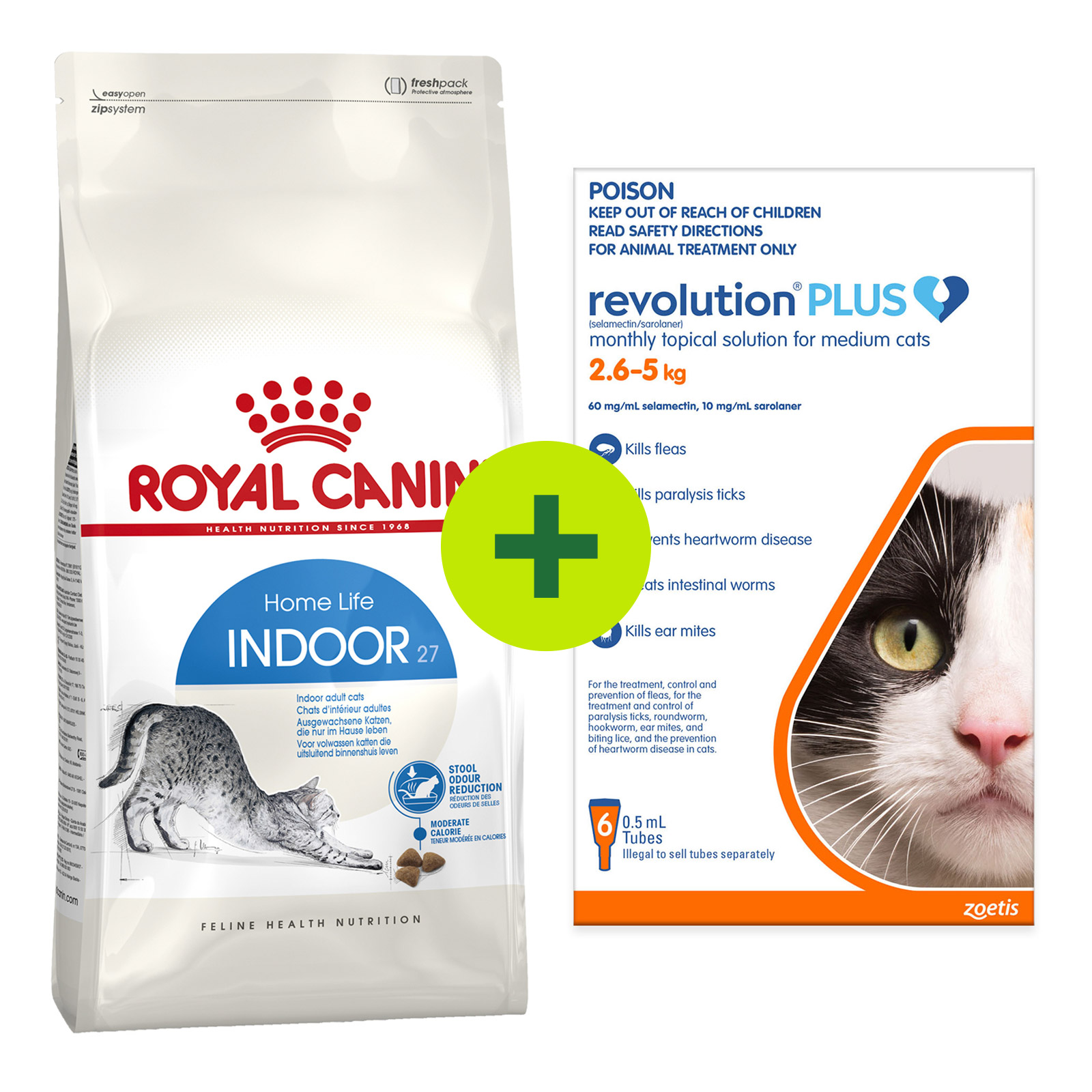 Royal Canin Dry Food Plus Flea Tick Worm Protection For Cats