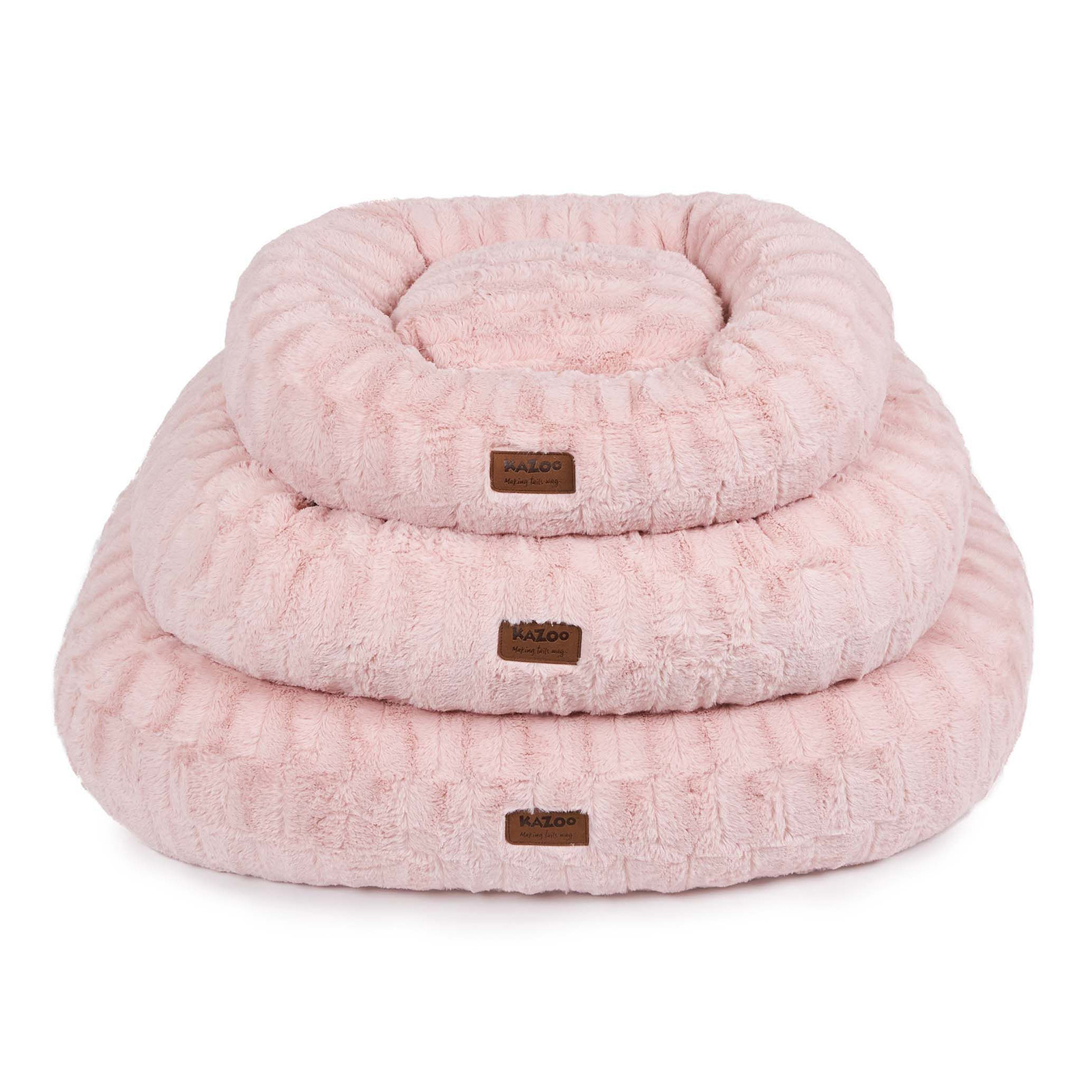 Kazoo Loop Bed Blush Machine Washable Plush Large Indoor Dog Bed - $155.90