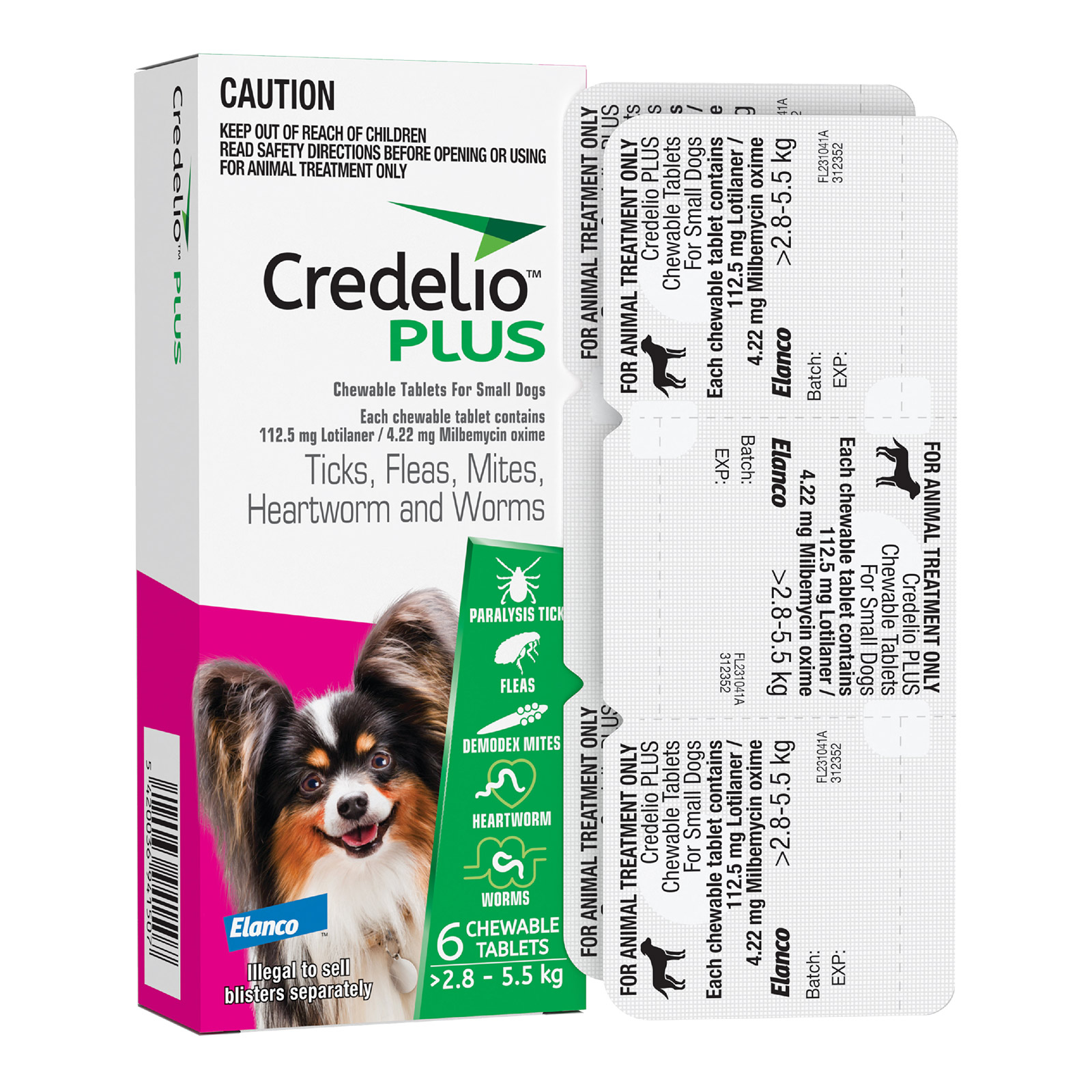 How Much Is Credelio For Dogs Credelio Plus For Small Dogs 2.8-5.5kg Pink 12 Pack - $186.98