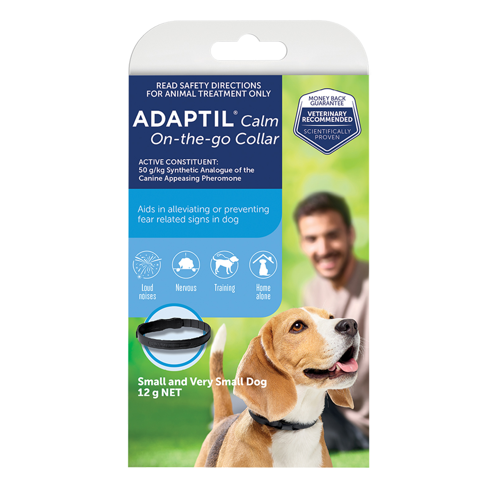 Adaptil Calm On-The-Go Collar For Small Dogs 45cm Fits Necks Up to 37 ...