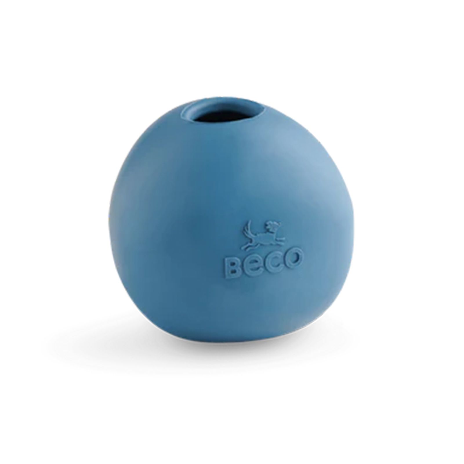 blue rubber dog ball
