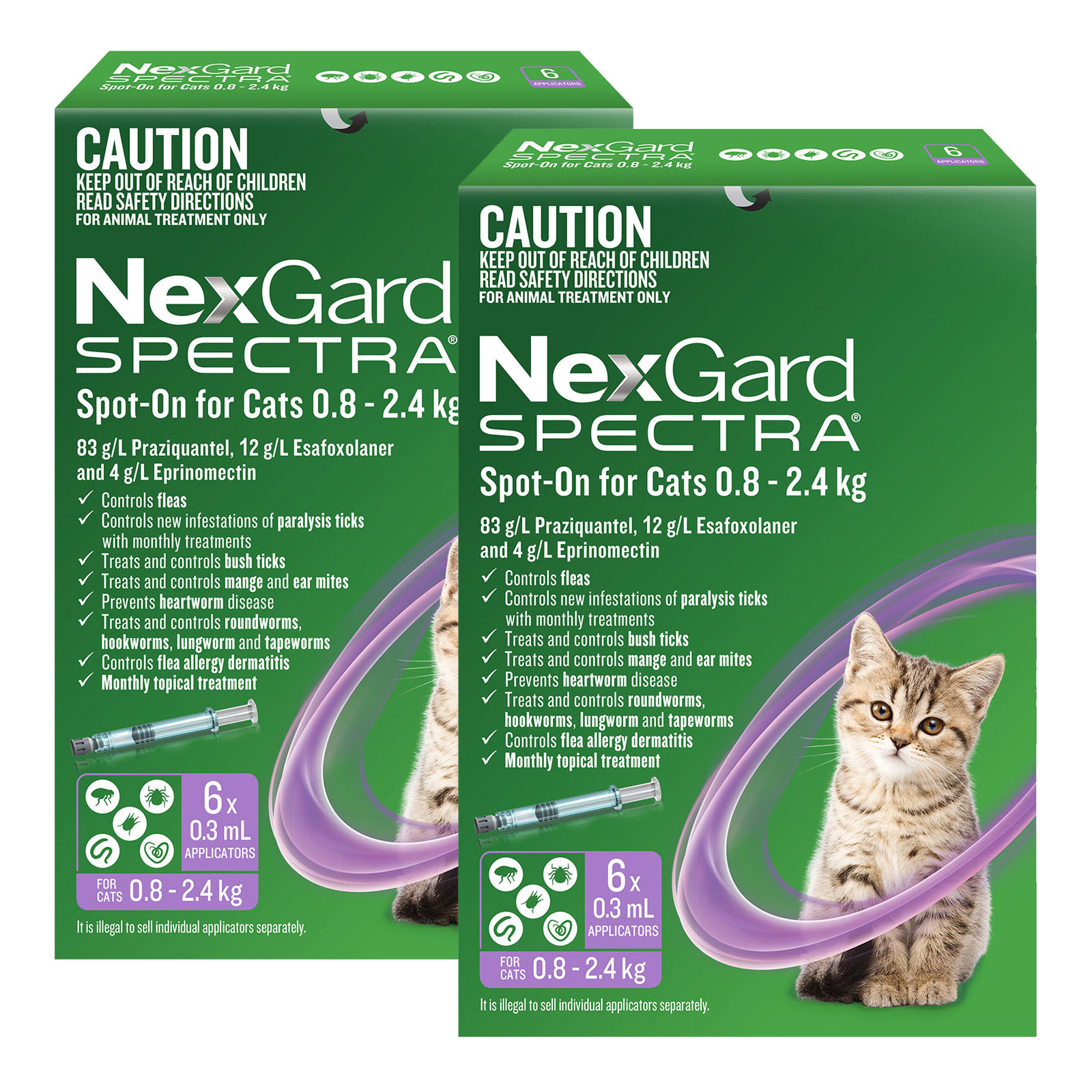 Nexgard Spectra Spot On PLUS KONG Toy PLUS Inaba Churu Treat For Cats