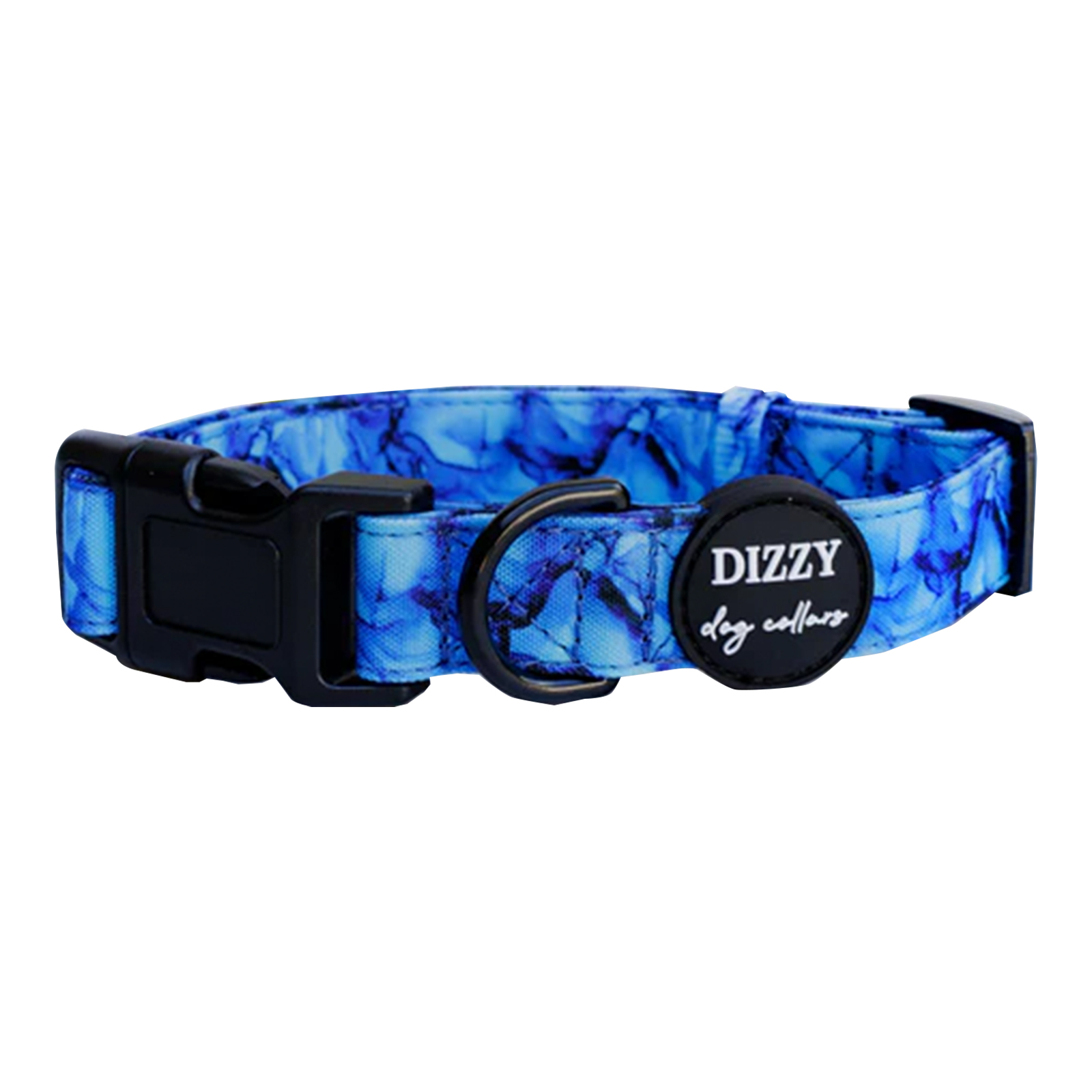 Dizzy Dog Collars Blue Marble Extra Small Collar For Dogs And Cats 19 25cm Neck 29.95