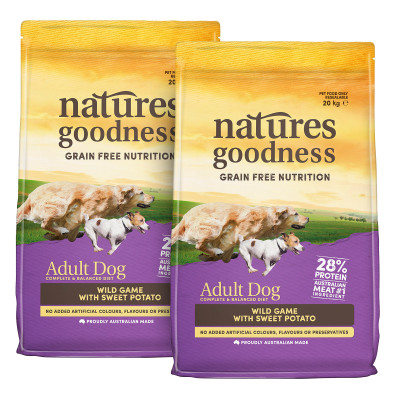 Natures Goodness Wild Game With Sweet Potato Grain Free Adult Dry Dog Food 40kg 167.99