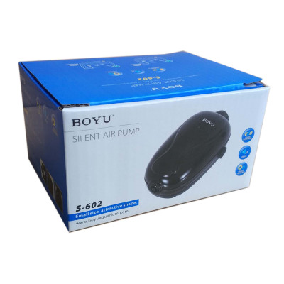 BOYU Silent Air Pump Single Outlet 2.5 Litres Per Minute For Fish Aquariums