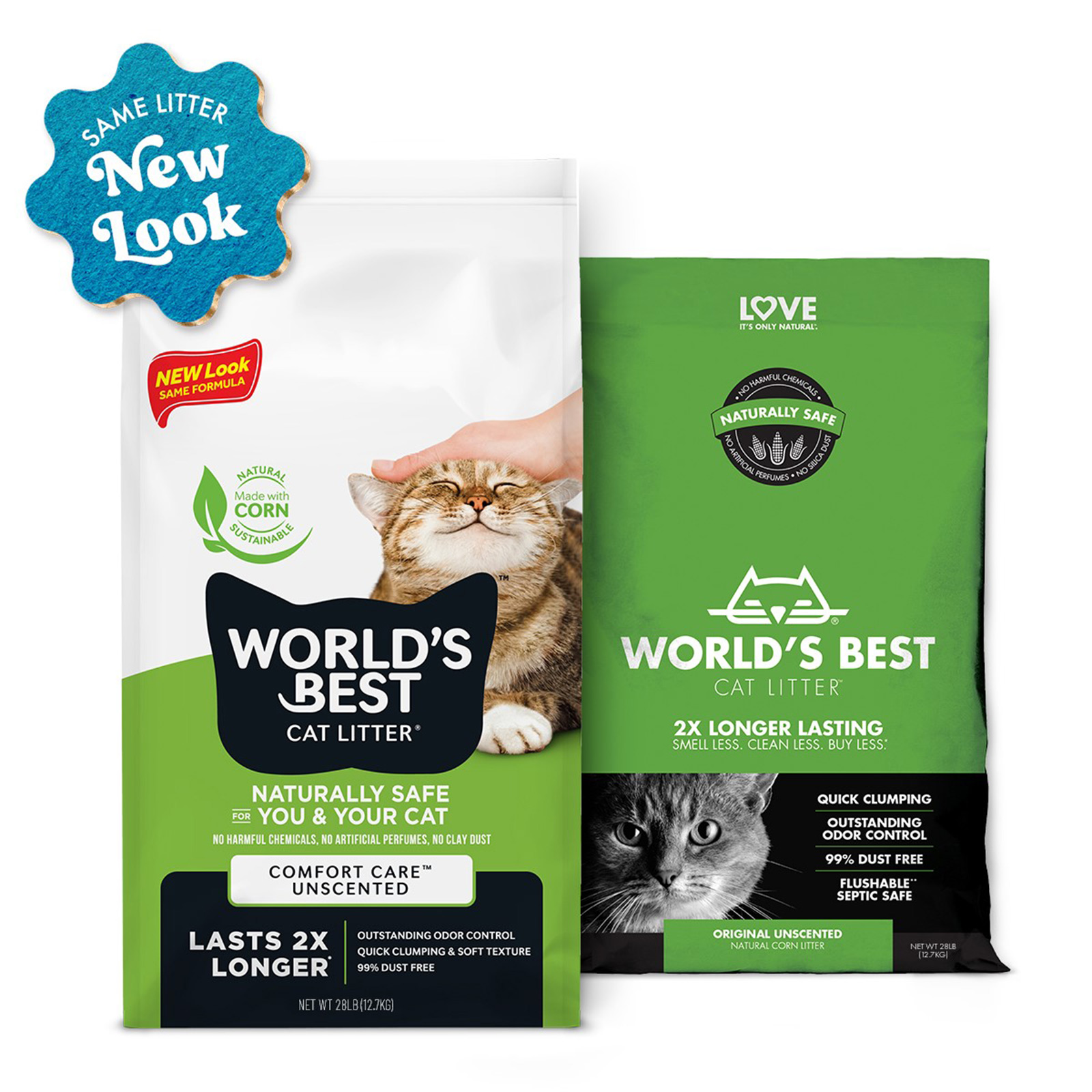 Worlds Best Original Unscented Corn Clumping Litter For Cats 12.7kg 79.00