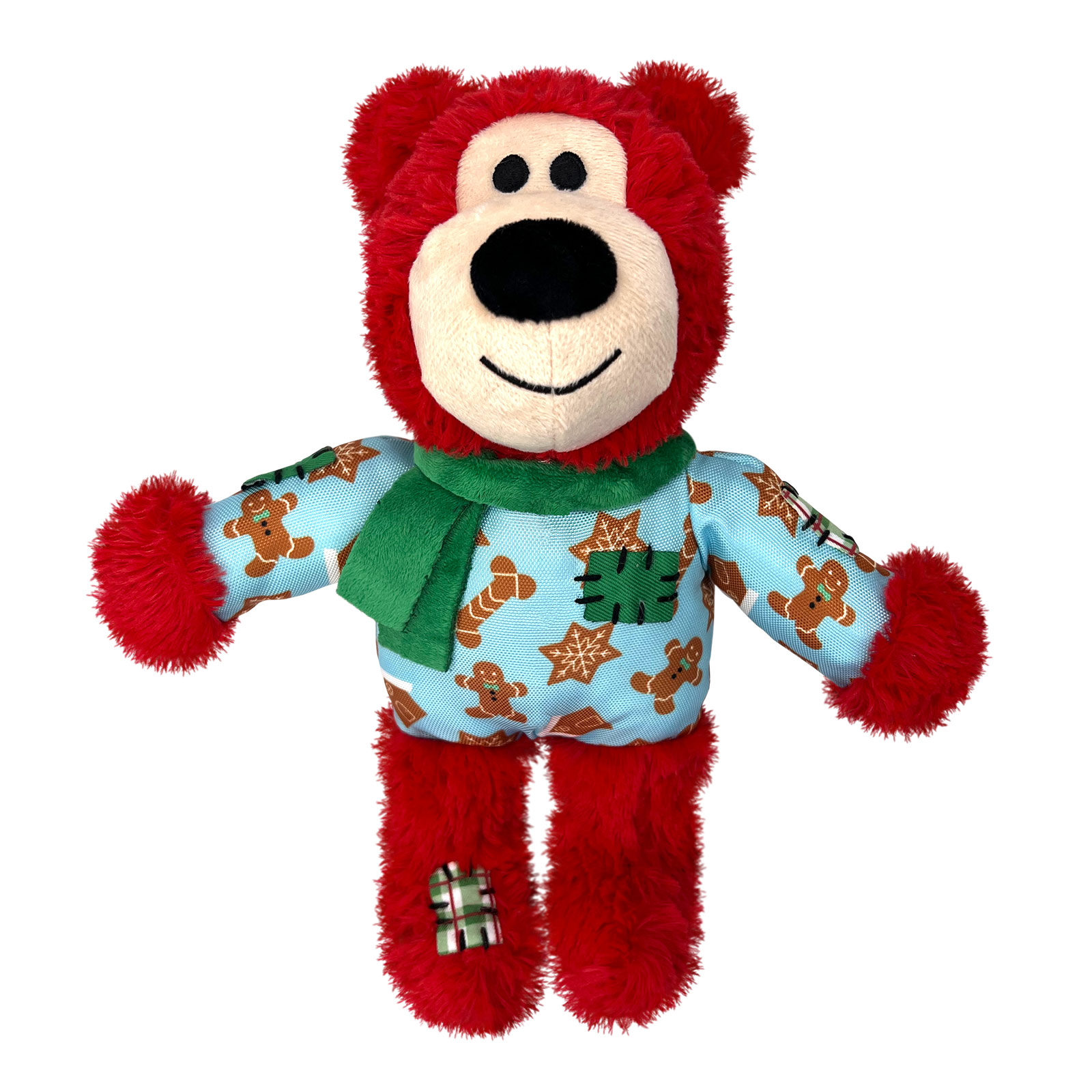 KONG Christmas Holiday Wild Knots Bear Assorted Medium Large Tug Plush Toy For Dogs 16.53