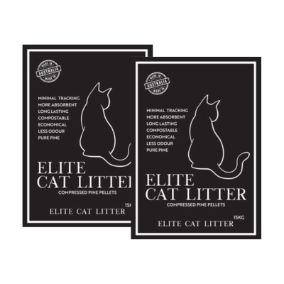 Elite Cat Litter Compressed Wood Pine Pellets Compostable Cat Litter 30kg