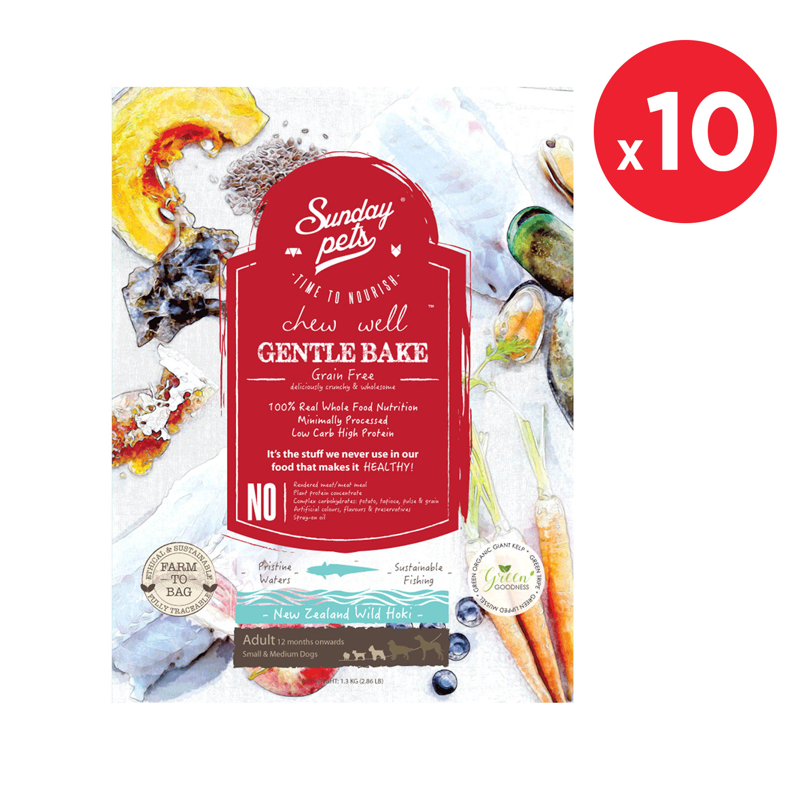 Sunday Pets Wild Hoki With Tripe Gentle Bake Grain Free Small