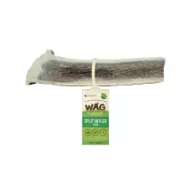 WAG Split Deer Antler Natural Dried Large Single Treat For Dogs